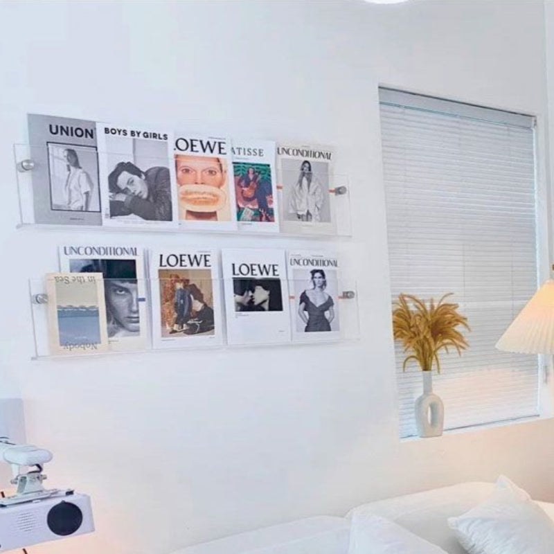 Modern Floating Wall Shelves – Sleek PVC Design for Home and Office Organization