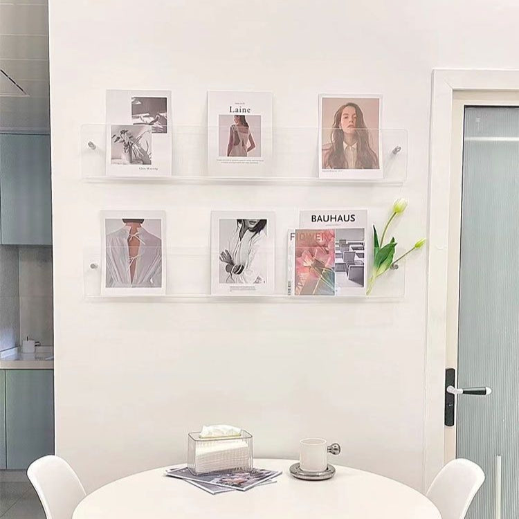 Modern Floating Wall Shelves – Sleek PVC Design for Home and Office Organization
