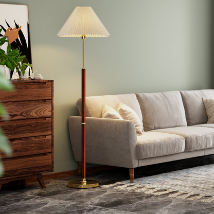 Modern Japandi Style Floor Lamp with Handmade Rice Paper Shade – Elegant Standing Lamp for Living Room and Cozy Spaces