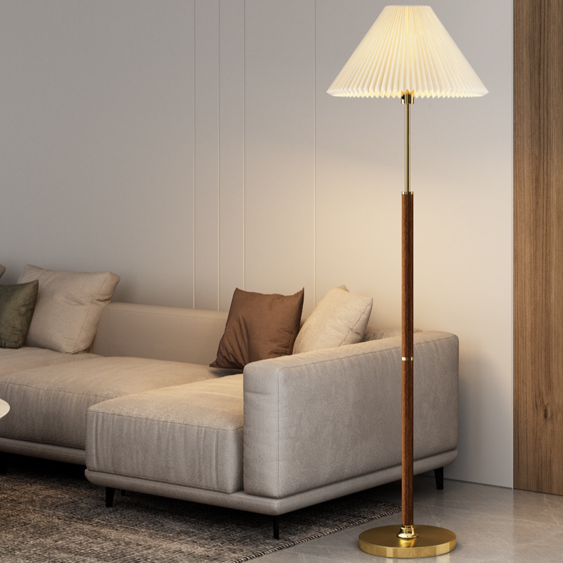 Modern Japandi Style Floor Lamp with Handmade Rice Paper Shade – Elegant Standing Lamp for Living Room and Cozy Spaces