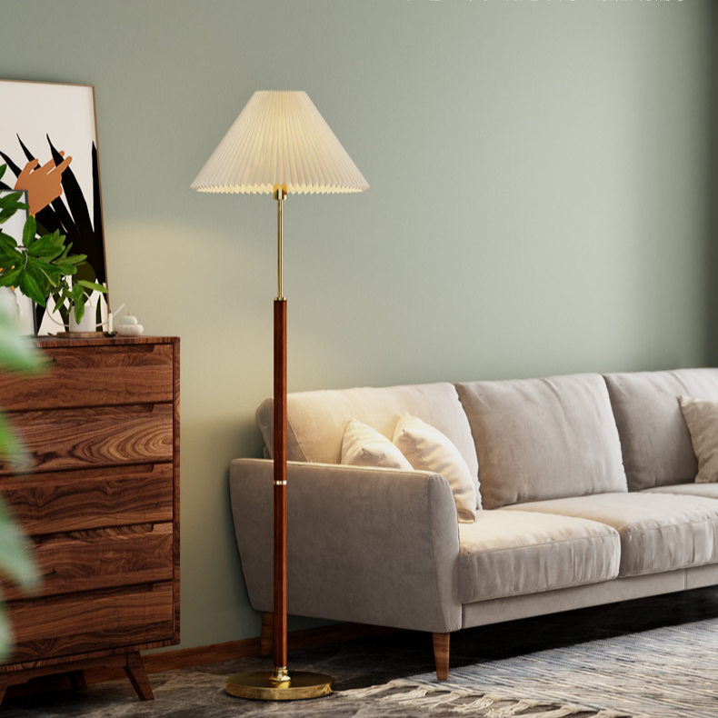 Modern Japandi Style Floor Lamp with Handmade Rice Paper Shade – Elegant Standing Lamp for Living Room and Cozy Spaces