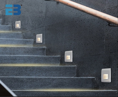 Modern LED Step Lights | Motion-Sensing Recessed Lighting with Four Color Options | Safe Illumination for Indoor and Outdoor Use