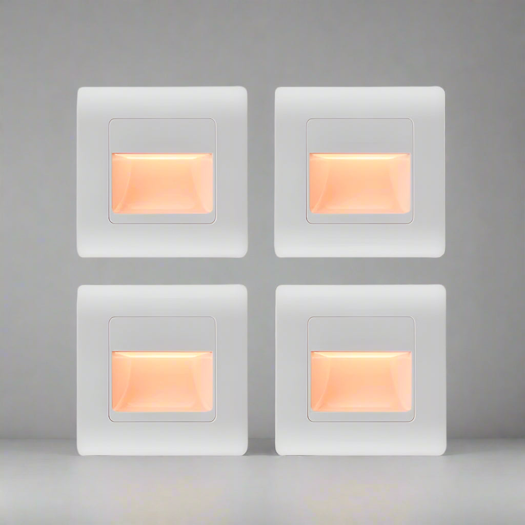 Modern LED Step Lights | Motion-Sensing Recessed Lighting with Four Color Options | Safe Illumination for Indoor and Outdoor Use