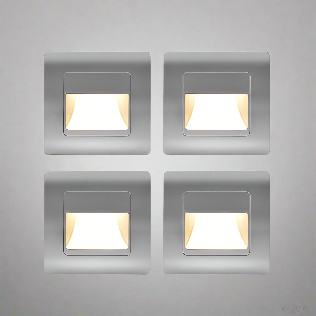 Modern LED Step Lights | Motion-Sensing Recessed Lighting with Four Color Options | Safe Illumination for Indoor and Outdoor Use