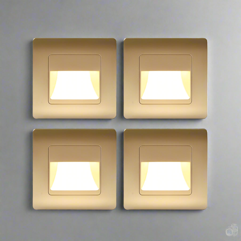 Modern LED Step Lights | Motion-Sensing Recessed Lighting with Four Color Options | Safe Illumination for Indoor and Outdoor Use