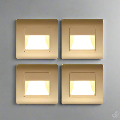 Modern LED Step Lights | Motion-Sensing Recessed Lighting with Four Color Options | Safe Illumination for Indoor and Outdoor Use