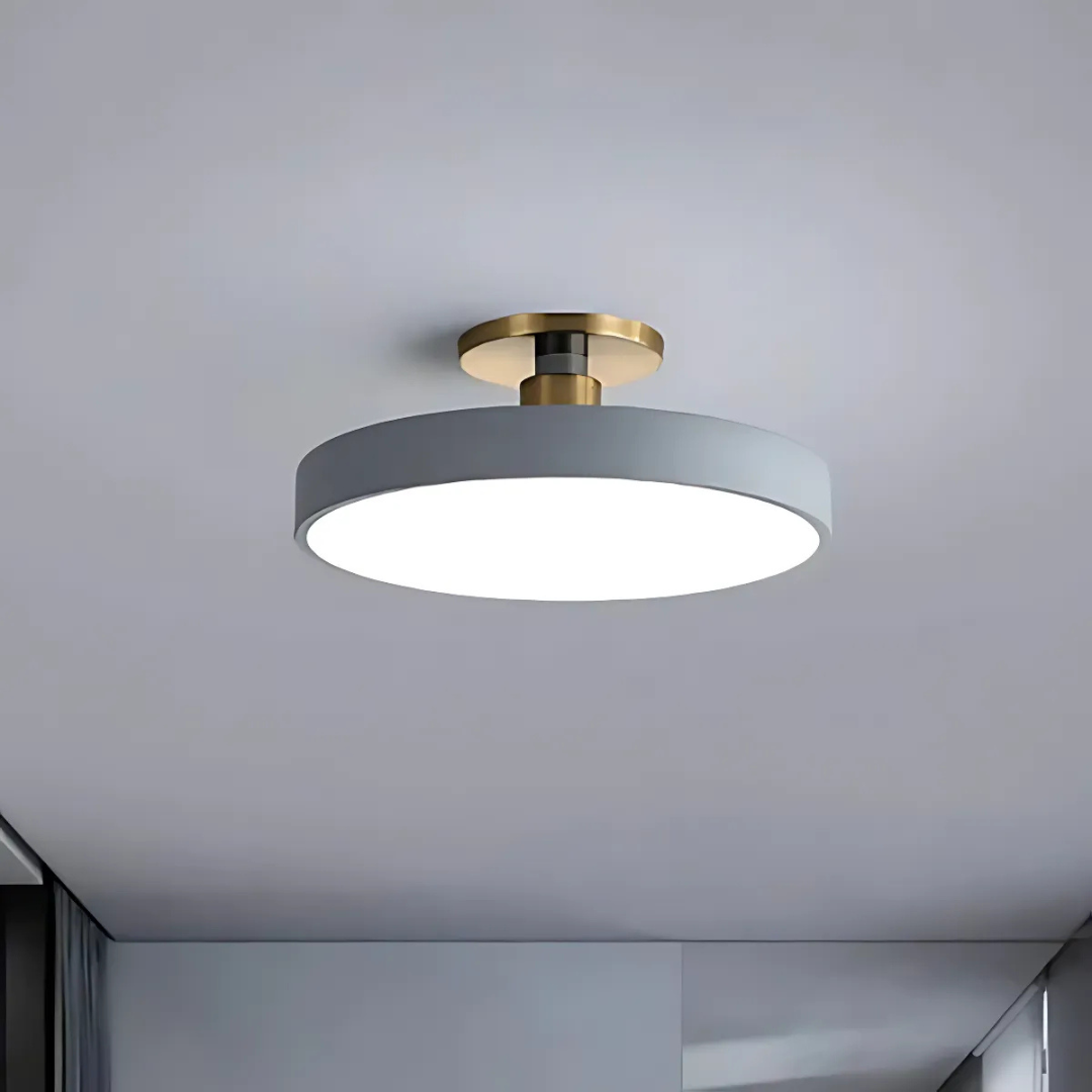Modern Minimalist | Flush Mount Ceiling Light with Dimmable LED | Scandinavian Design for Cozy Atmosphere