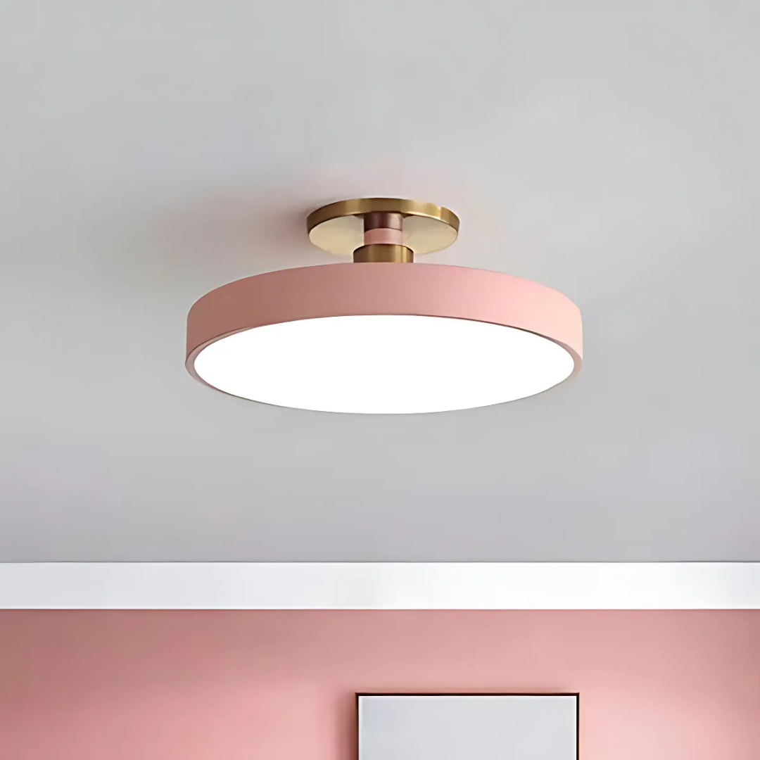 Modern Minimalist | Flush Mount Ceiling Light with Dimmable LED | Scandinavian Design for Cozy Atmosphere