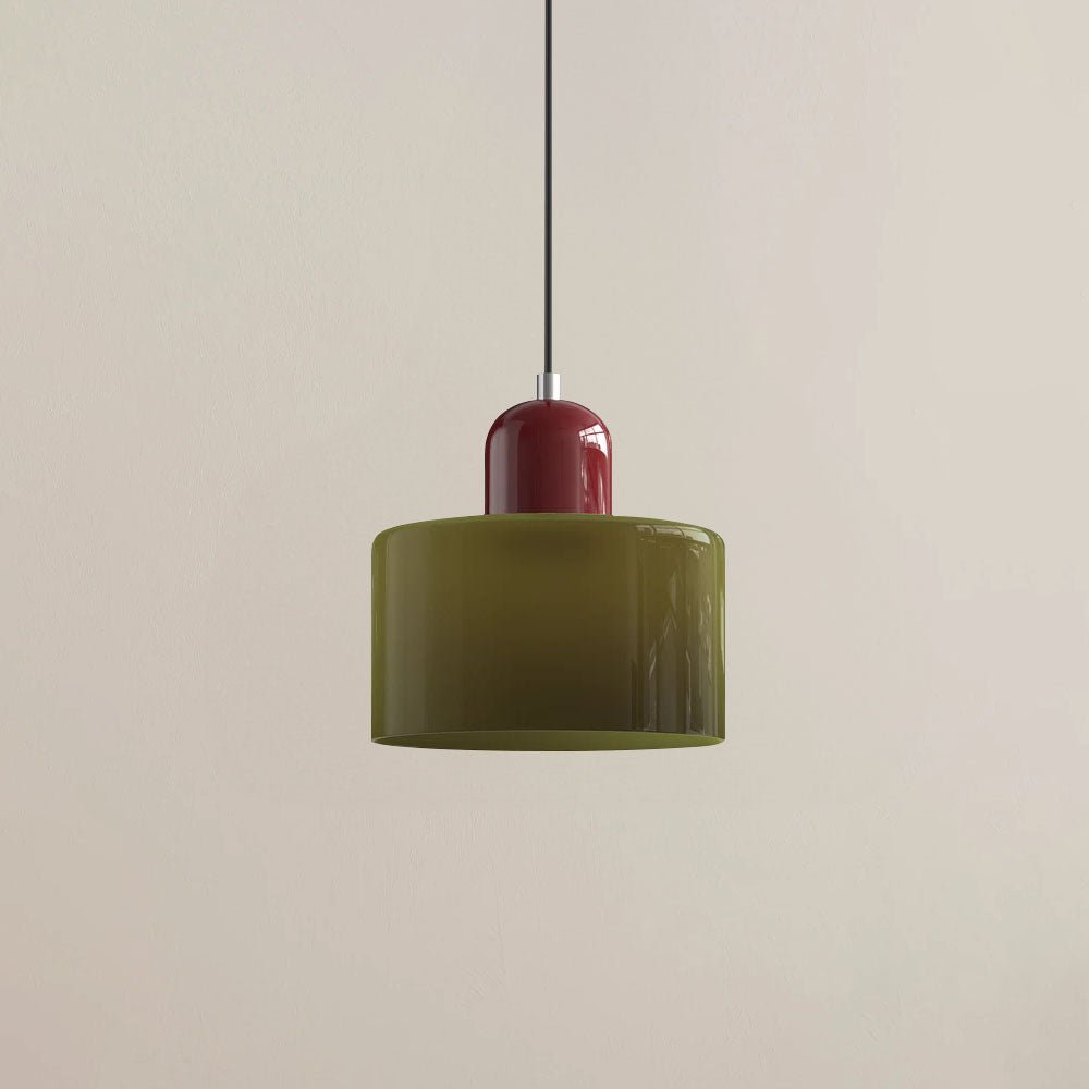 Handwoven Glass Pendant Light Bauhaus Style Indoor Hanging Lamp Adjustable Cable for Dining Room Kitchen Home Office
