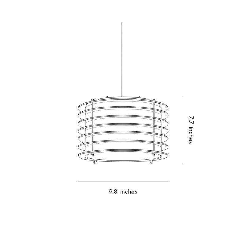 Modern Stainless Steel Pendant Light with Beige Shade – Adjustable Kitchen Pendant Lighting Fixture