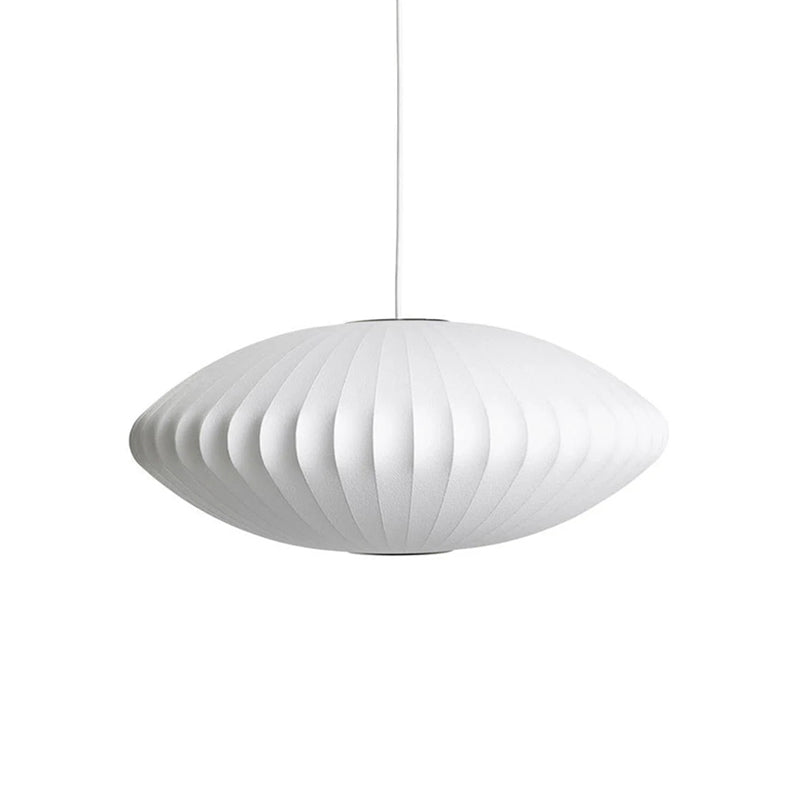 Modern White Pendant Lamp – Stylish Kitchen Pendant Lighting with Steel Wire Frame and Soft Organic Glow