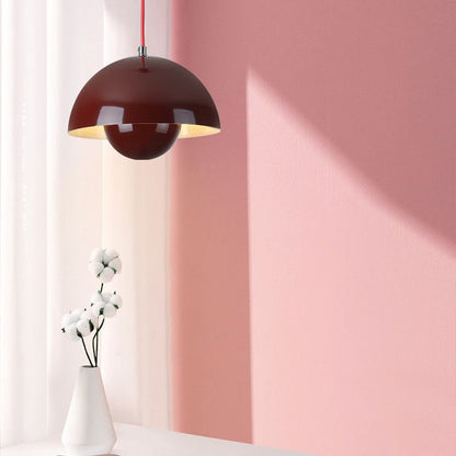 Dome Hanging Lamp with Adjustable Cord E27 Socket for Dining Room Kitchen Island Bar Counter Nordic Metal Shade Overhead Fixture LED Ready