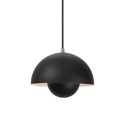 Dome Hanging Lamp with Adjustable Cord E27 Socket for Dining Room Kitchen Island Bar Counter Nordic Metal Shade Overhead Fixture LED Ready