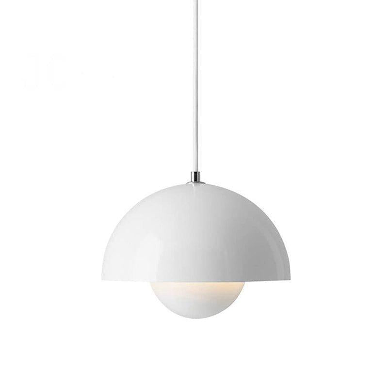 Dome Hanging Lamp with Adjustable Cord E27 Socket for Dining Room Kitchen Island Bar Counter Nordic Metal Shade Overhead Fixture LED Ready