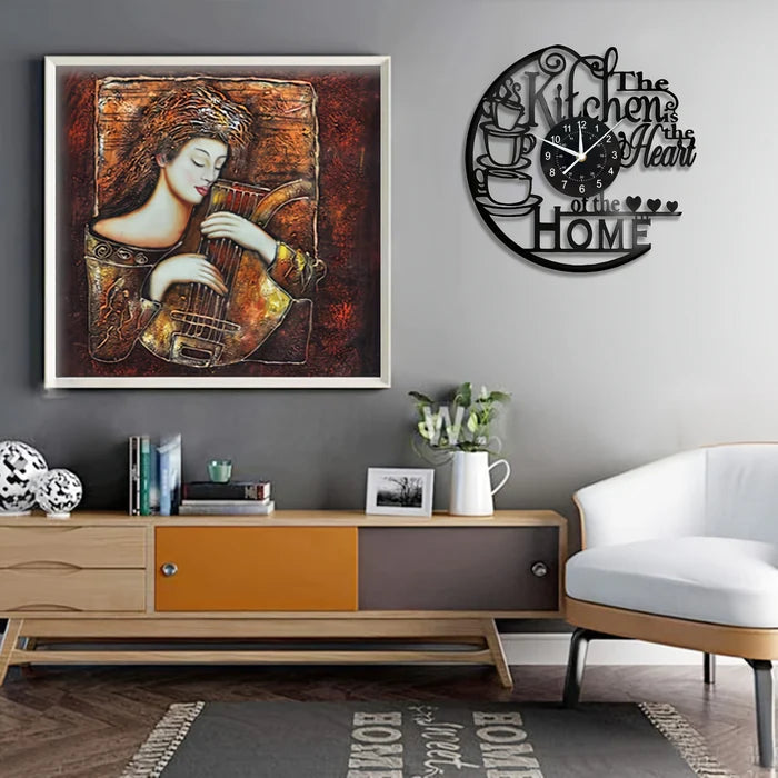 Modern Oversized Wall Clock with Jumbo Numbers – Silent Non-Ticking Timepiece for Kitchen Living Room Office