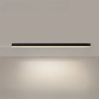Flush Mount LED Linear Ceiling Light – Hardwired Aluminum Kitchen & Hallway Fixture in White or Black