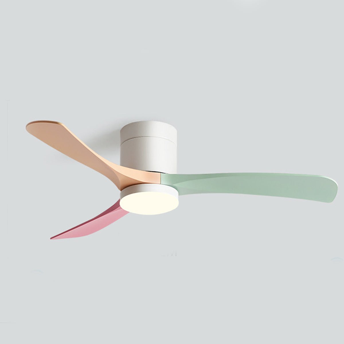 Ceiling Fan with LED Light – Whisper-Quiet 6-Speed Reversible Fan for Year-Round Comfort | Modern Low-Profile Design for Bedroom Living