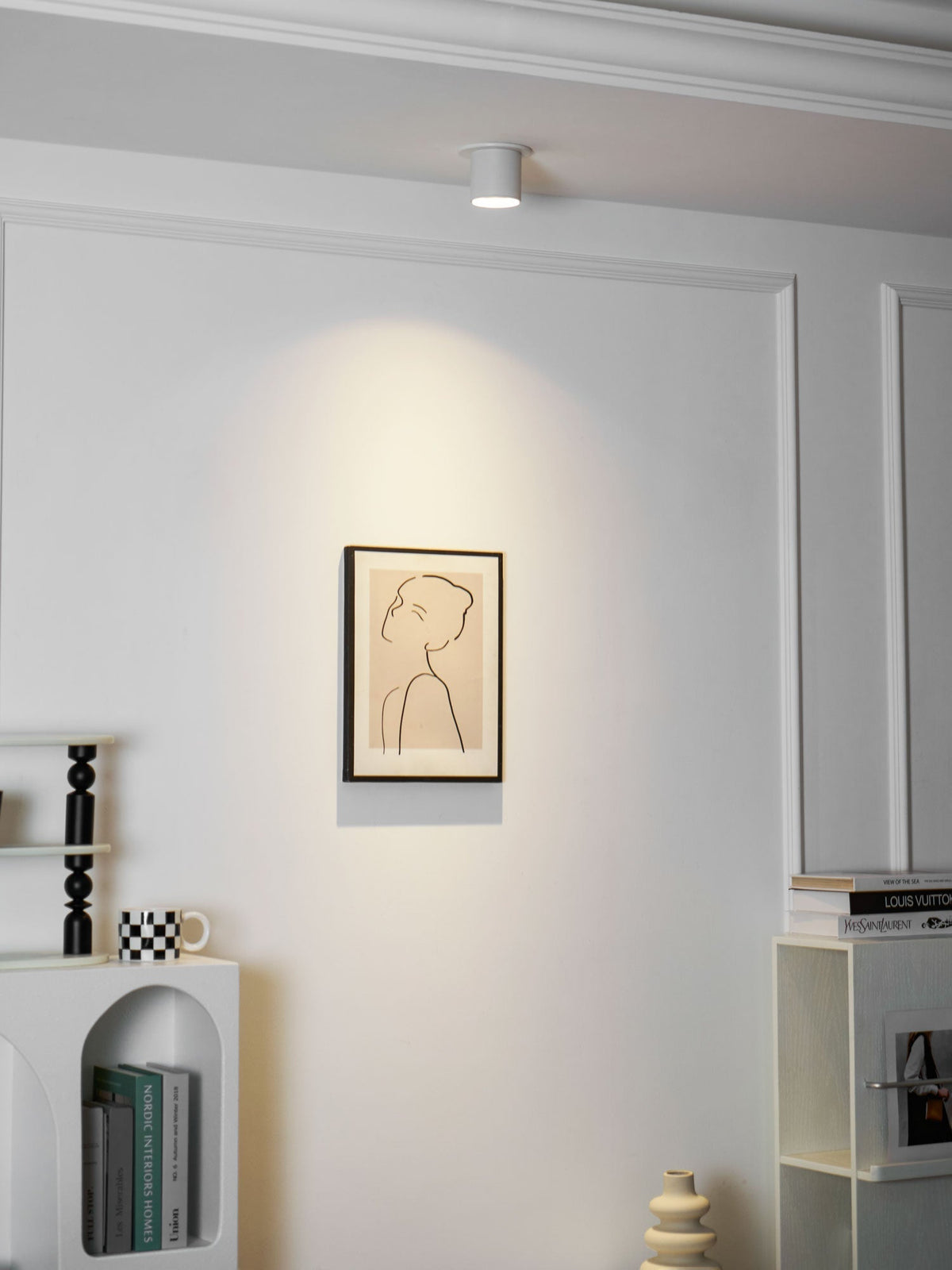 Compact LED Flush Mount Light 3×3 in Aluminum Surface Fixture Bedroom Hallway Kitchen Ceiling Wall Sconce 7W Warm Neutral Cool White Indoor