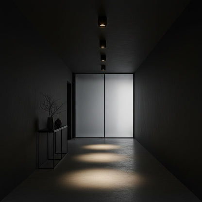 Compact LED Flush Mount Light 3×3 in Aluminum Surface Fixture Bedroom Hallway Kitchen Ceiling Wall Sconce 7W Warm Neutral Cool White Indoor