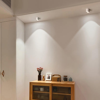 Compact LED Flush Mount Light 3×3 in Aluminum Surface Fixture Bedroom Hallway Kitchen Ceiling Wall Sconce 7W Warm Neutral Cool White Indoor