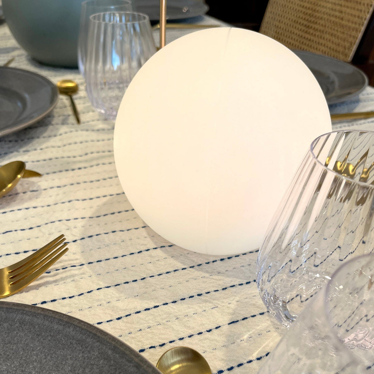 Rechargeable LED Mood Lamp 16-Color Dimmable Remote Control for Patio Bedroom Dining Indoor Outdoor Use