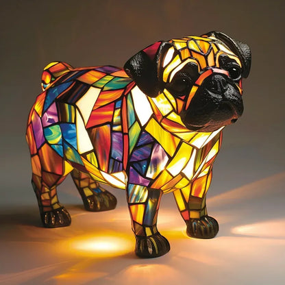 Dog Night Light Sculpture – Handcrafted LED Animal Lamp for Bedside, Nursery & Living Room Decor