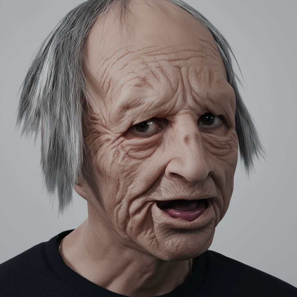 Lifelike Full-Head Character Disguise for Costume Events – Stretchable Natural Rubber – Adults