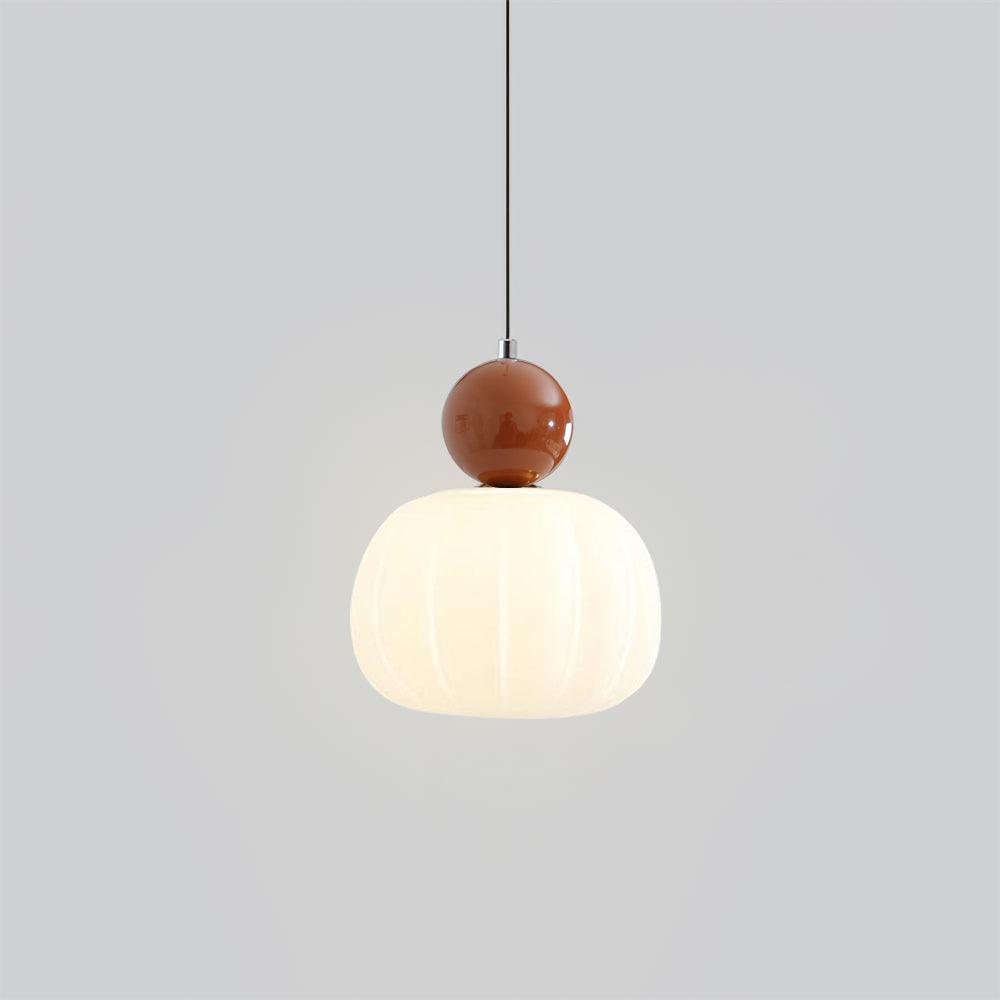 Sculptural Mini Pendant Light with Rounded Acrylic Shade for Dining Rooms, Bedrooms & Kitchen Nooks – 5.5-Inch White Globe Fixture, Adjustab