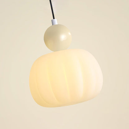 Sculptural Mini Pendant Light with Rounded Acrylic Shade for Dining Rooms, Bedrooms & Kitchen Nooks – 5.5-Inch White Globe Fixture, Adjustab