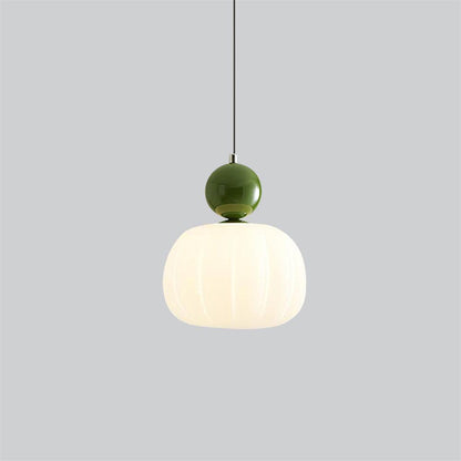 Sculptural Mini Pendant Light with Rounded Acrylic Shade for Dining Rooms, Bedrooms & Kitchen Nooks – 5.5-Inch White Globe Fixture, Adjustab