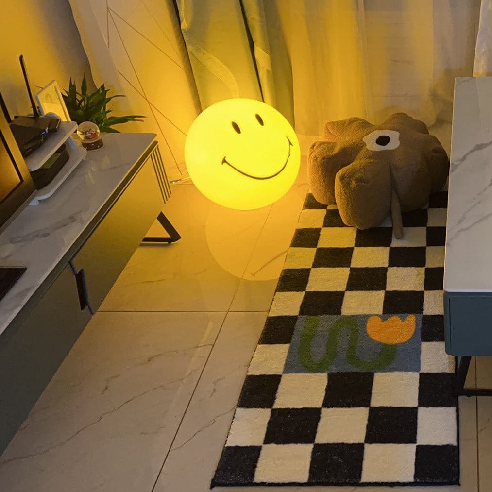 Cheerful Glow Night Light for Kids | 9 in Polypropylene LED Desk Lamp Yellow USB Rechargeable Bedside Reading Light Playroom Decor Nursery A