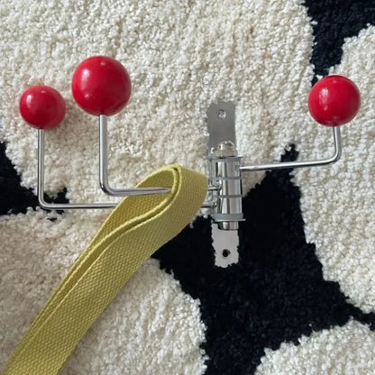 Metal Entry Hook Rail with Round Pegs Black White Green Red for Entryway Bedroom Bath Hanging Towels Coats Bags Accessories