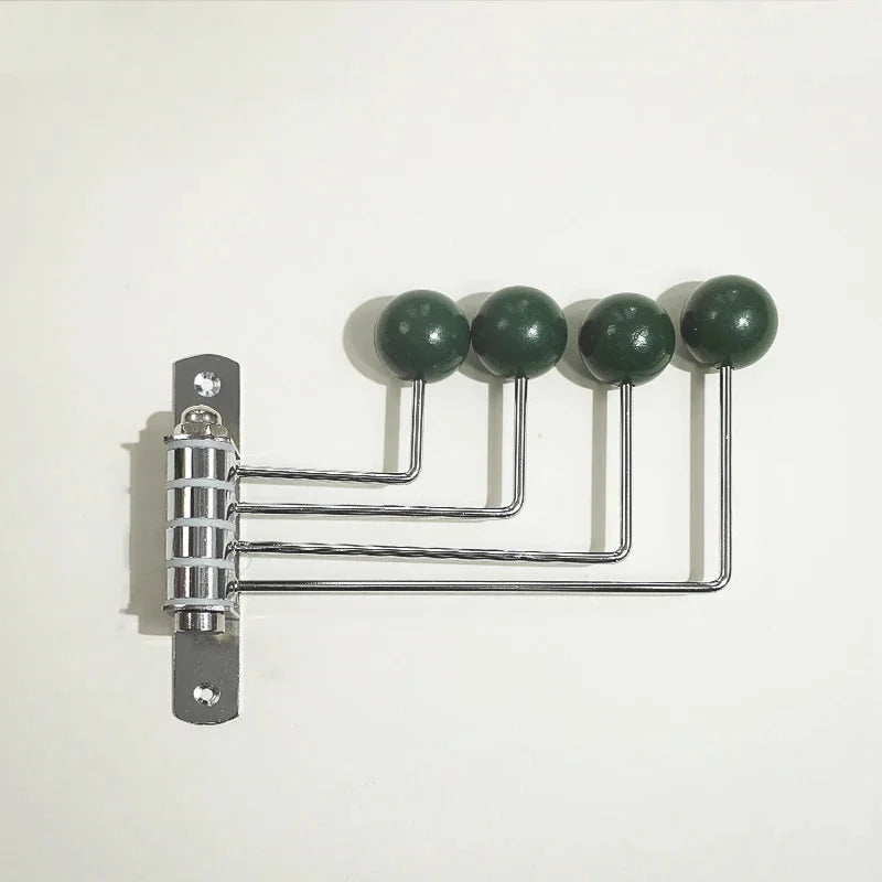 Metal Entry Hook Rail with Round Pegs Black White Green Red for Entryway Bedroom Bath Hanging Towels Coats Bags Accessories