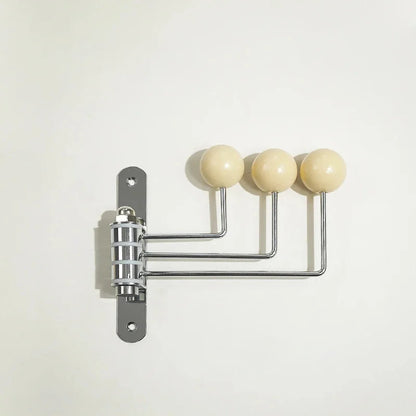 Metal Entry Hook Rail with Round Pegs Black White Green Red for Entryway Bedroom Bath Hanging Towels Coats Bags Accessories