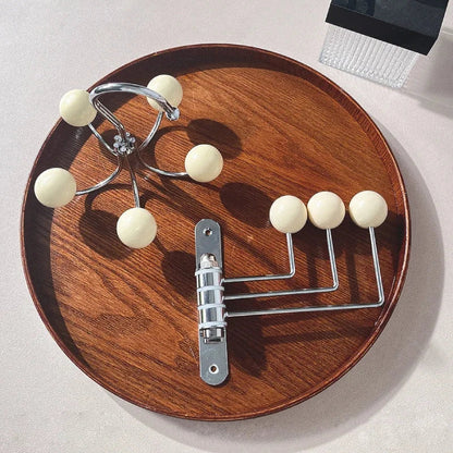 Metal Entry Hook Rail with Round Pegs Black White Green Red for Entryway Bedroom Bath Hanging Towels Coats Bags Accessories