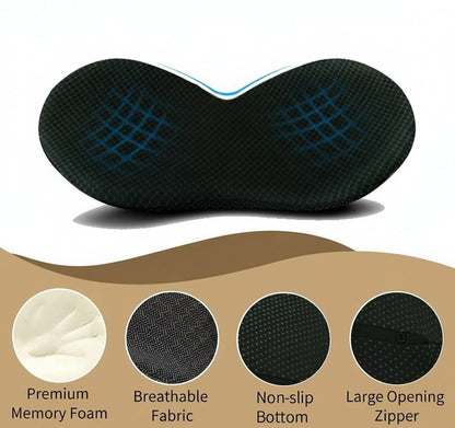 Memory Foam Seat Cushion for Lower Back Support & Pressure Relief in Cars, Office Chairs & Home Use – Ergonomic Design for Daily Comfort