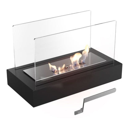 Tabletop Bioethanol Fireplace – Portable Indoor Outdoor Fire Pit with Real Flame for Dining Table Living Room Patio Decor