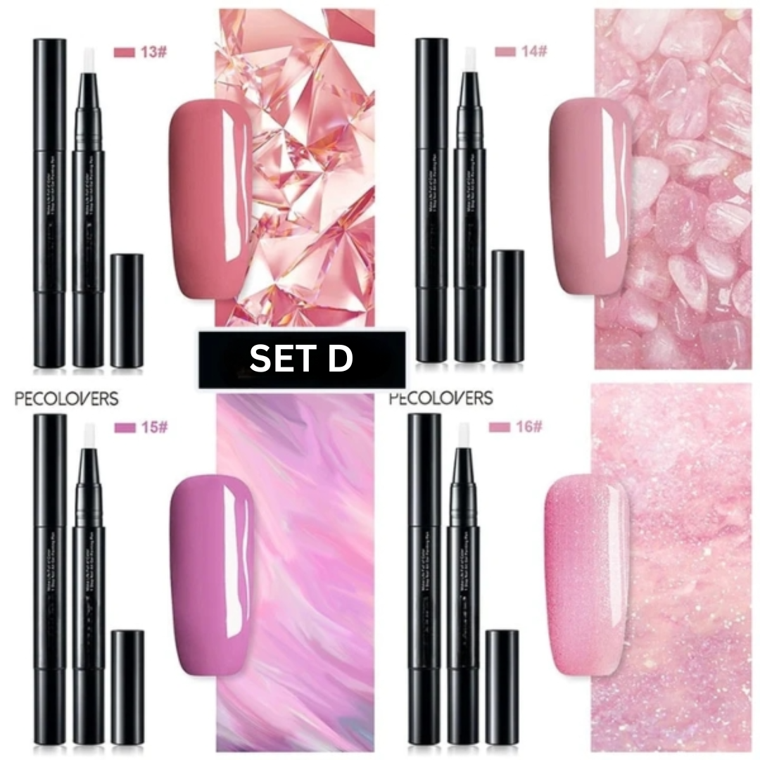 Gel Nail Art Pen Set | Precision Tip Polish Markers | Quick-Dry Formula for Clean Lines & Detailed Designs | Vibrant Colors for DIY