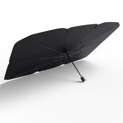 Foldable Windshield Sun Shade for Car | Umbrella Style Heat Blocker with UV Protection | Quick Deploy Reflective Sunshade for Front Window