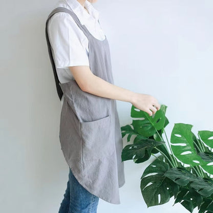 Narika – Korean-Inspired Cross-Back Apron Dress