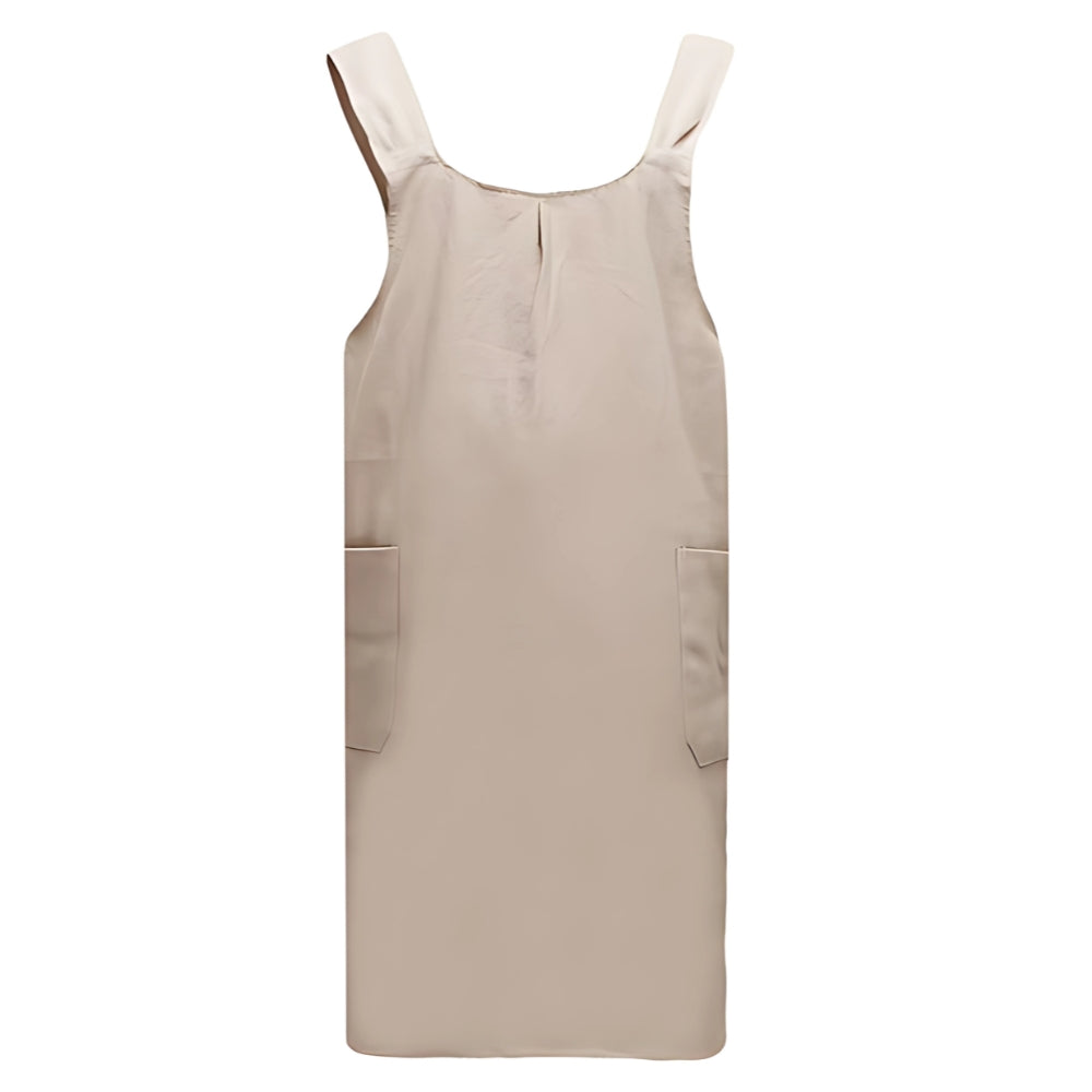 Cross-Back Cotton Apron Dress with Pockets for Kitchen, Baking & Gardening | Relaxed Fit Smock for Women | Machine Washable Crafting Coverup