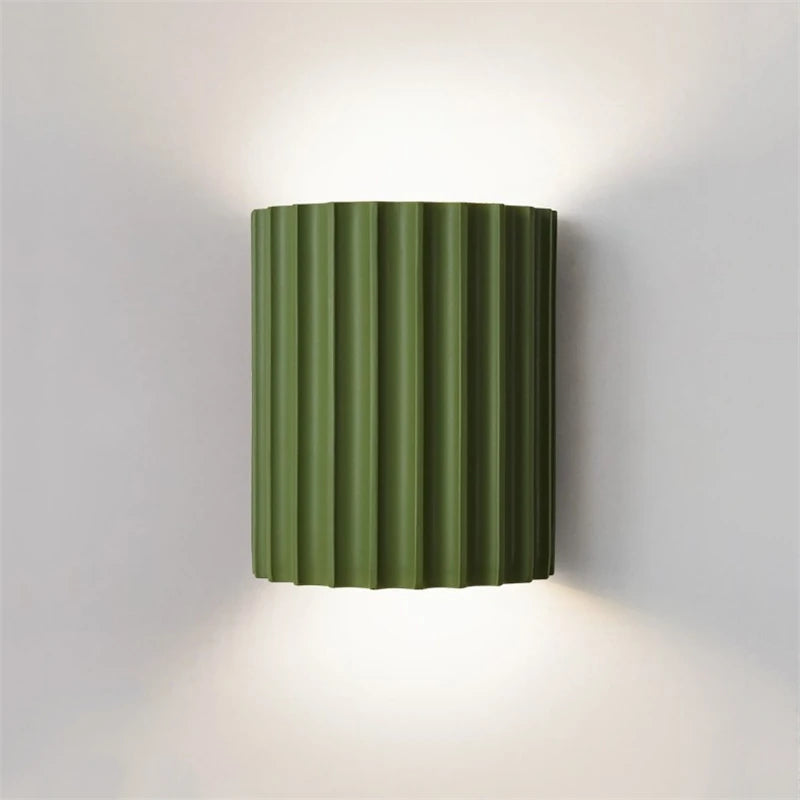 Natura Wall Sconce - Ribbed Resin, Soft Ambient Lighting