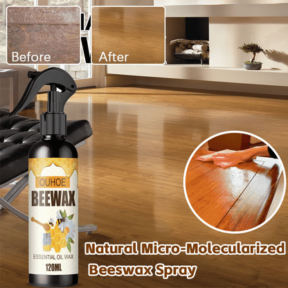 Wood Furniture Polish Spray – Natural Beeswax Formula for Deep Cleaning & Long-Lasting Protection on Cabinets, Tables & All Wood Surfaces