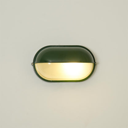 Industrial Outdoor Wall Light with Ribbed Glass Shade – Weatherproof Porch & Patio Sconce for Entryways, Doorways & Garden Lighting