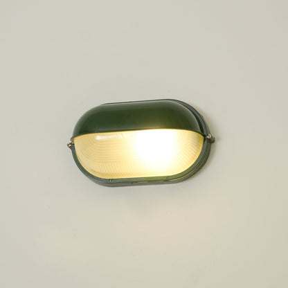 Industrial Outdoor Wall Light with Ribbed Glass Shade – Weatherproof Porch & Patio Sconce for Entryways, Doorways & Garden Lighting