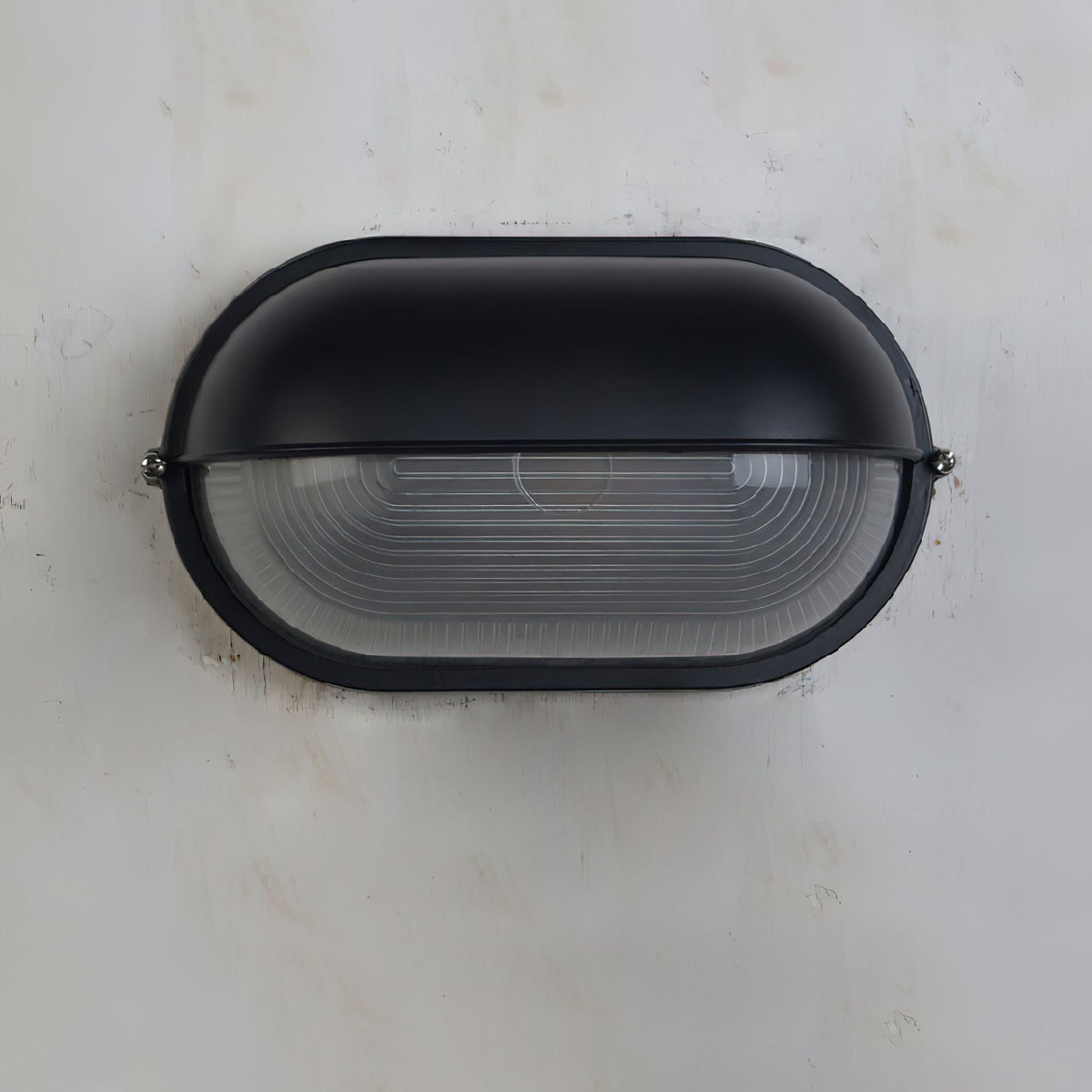 Industrial Outdoor Wall Light with Ribbed Glass Shade – Weatherproof Porch & Patio Sconce for Entryways, Doorways & Garden Lighting