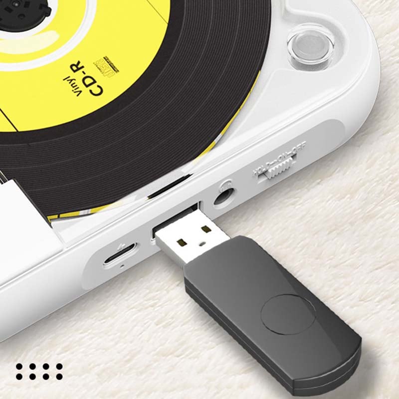 Portable CD Player with Bluetooth 5.3 Wireless Connectivity, USB-C Charging, Compact Lightweight Music Player for Headphones and Speakers, S