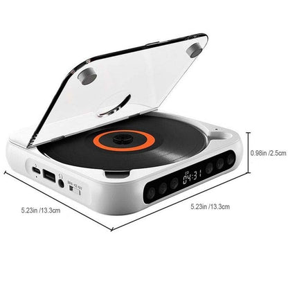 Portable CD Player with Bluetooth 5.3 Wireless Connectivity, USB-C Charging, Compact Lightweight Music Player for Headphones and Speakers, S