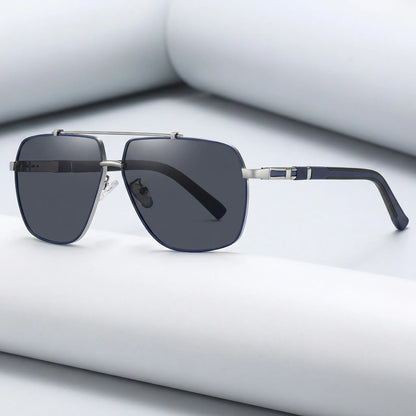 Polarized Aviator Sunglasses for Men UV400 Protection Metal Frame Blue Green Brown Black