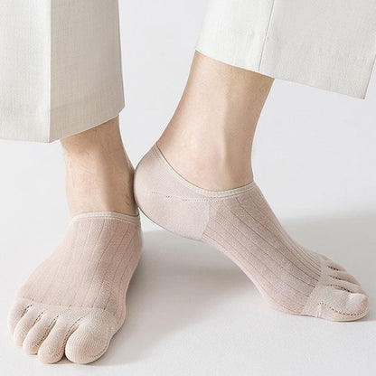 Low-Cut Toe Socks with Grip for Women & Men – Five-Toe Design, Non-Slip Liner Socks for Loafers, Flats & Sneakers